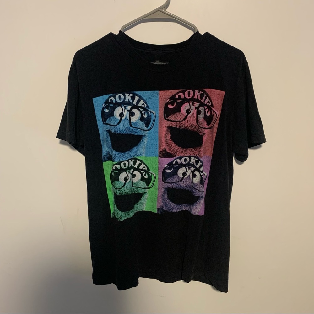 Black Short Sleeve Sesame Street Graphic Tee